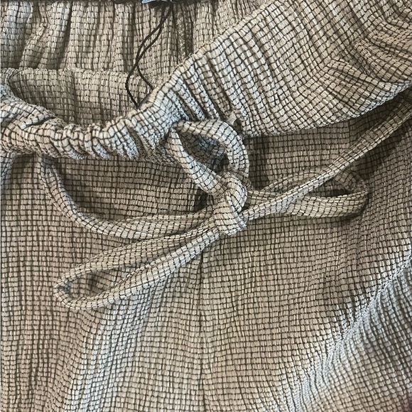 ZARA Women’s brown/grayish Texture  Wide Trouser Size Medium - Picture 5 of 15